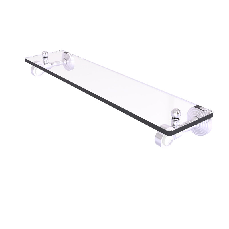 Jarrell Bracket Shelf, Satin Chrome, 3.2" H x 22" W x 5.1" D