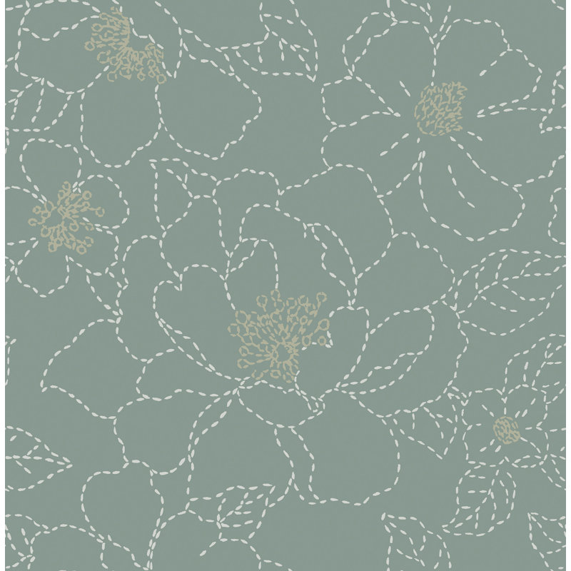 Double rouleau floral Camariya, Vert