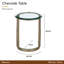 Houston Round Chairside Table - Brushed Gold