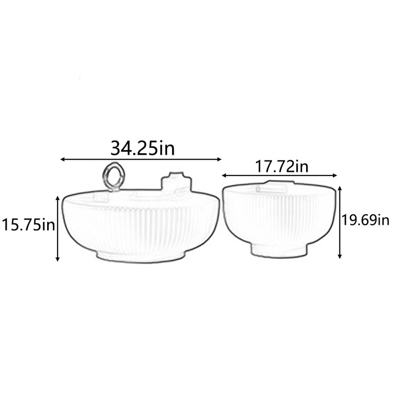 Round advanced creative multi-functional tea table, White/Green