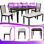 Ensemble de table de salle à manger 6 pièces, table en bois aggloméré 60 po avec 4 chaises et banc rembourrés, pieds en bois d'hévéa-415892574