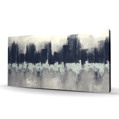 City by sponge technique - Toile de chambre à coucher décorative
