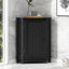 Armoire de rangement en coin noire avec plateau réglable-2025352353