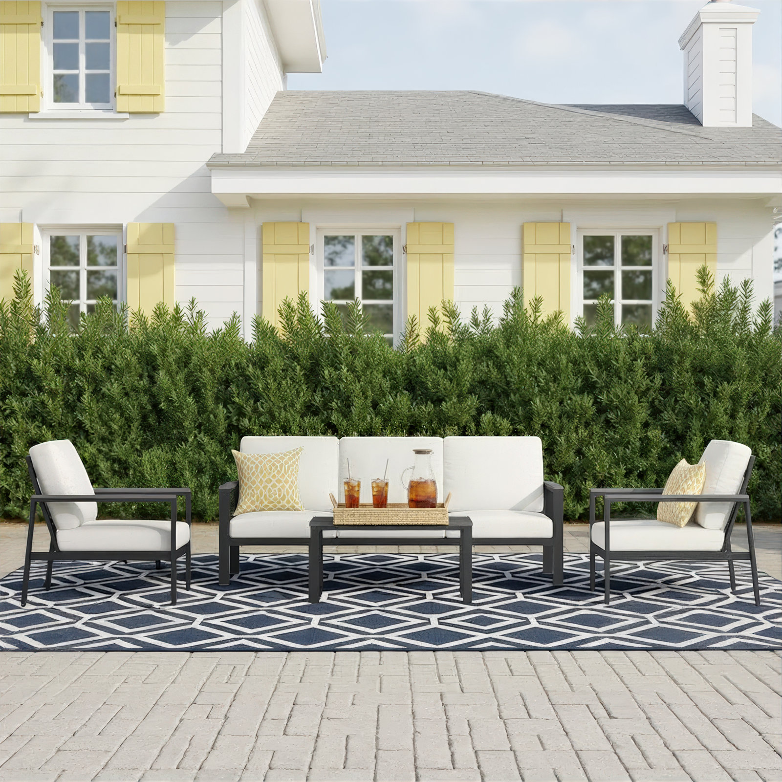 Townsend 5-Person Sunbrella® Patio Seating Group, Sunbrella Canvas Natural