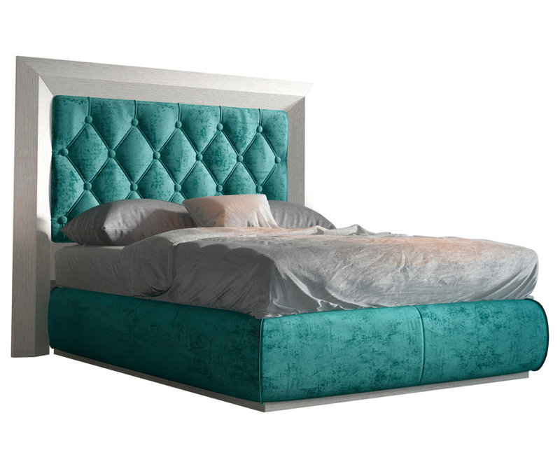 Upholstered Panel Bed, Queen