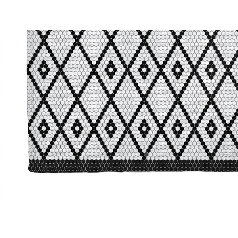 Tapis de cuisine Penny Tile Diamond, Gris anthracite, Rectangle 4pi x 6 pi