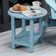 8 Inch Round Outdoor Side Table Adirondack Plastic/Resin Patio Side Table Weather Resistant End Table With Storage Shelf(Set Of Two)