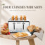 4-Slice Stainless Steel Toaster with Dual Independent Control and Extra Wide Slots