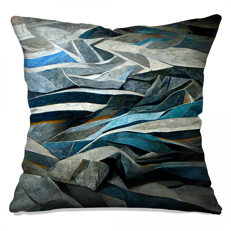 Coussin décoratif abstrait, coussins double face Art, 20 po x 20 po