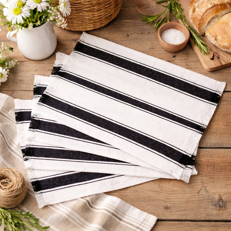 Napperon 19 ", Noir / blanc