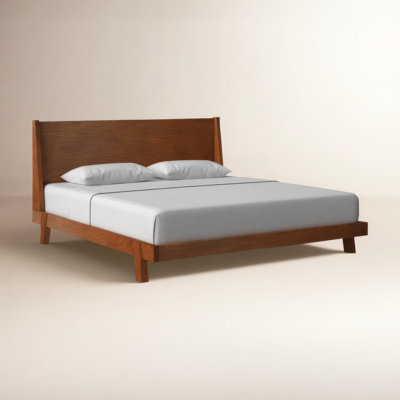 Juno Solid Wood Wingback Bed
