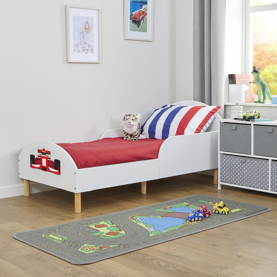Kids White Toddler Bed – Formula 1 - Image 3