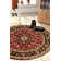 Romulus Power Loom Red/Beige/Black Medallion Kashan Rug