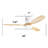 52 Inch Flush Mount Ceiling Fan DC 3 Solid Wood Fan Blade Noiseless Reversible Motor Remote Control With Light