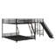 Lit superposé simple au-dessus de L en forme de L avec lit mezzanine simple Desk Lit avec bureau intégré et glissade
