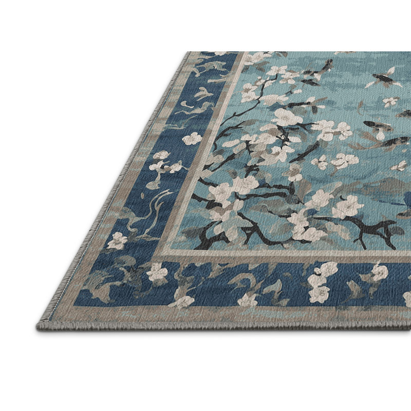 Tapis gris lavable à la machine, Rectangle 6 pi x 9 pi
