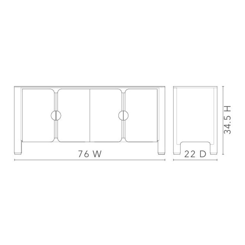 Nolan 76'' W Sideboard