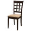 Ensemble de chaises cappuccino et beige à dossier en treillis (ensemble de 2)