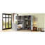 Lit escamotable avec rangement et armoire de rangement moderne en bois aggloméré gris pour la maison