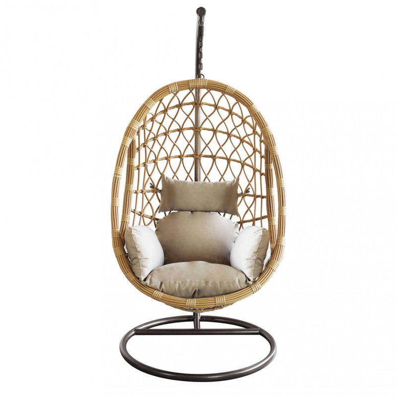 Dalhart Swing Chair with Stand, Brown