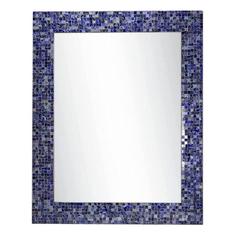 Miroir d'appoint Mosaic, Lapis bleu