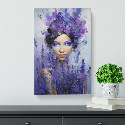 Lavender Flower Expressionism No.2 - Wrapped Canvas