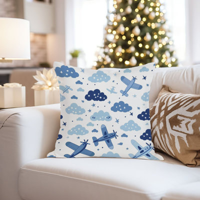Toy Airplanes Pattern Kids Room Children's Art III Pillow Cover