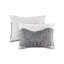 Édredon simple / simple TG - édredon ombragé en fausse fourrure à motif de vagues en microfibre lavable à la machine pour un look avec dossier gris doux-121232325-121232324