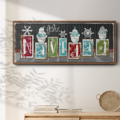 Navidad Blocks- Framed Canvas