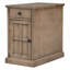 Table d'appoint Classic Vintage Livingroom avec ports USB et un tiroir multifonctionnel avec porte-gobelets, brun antique
