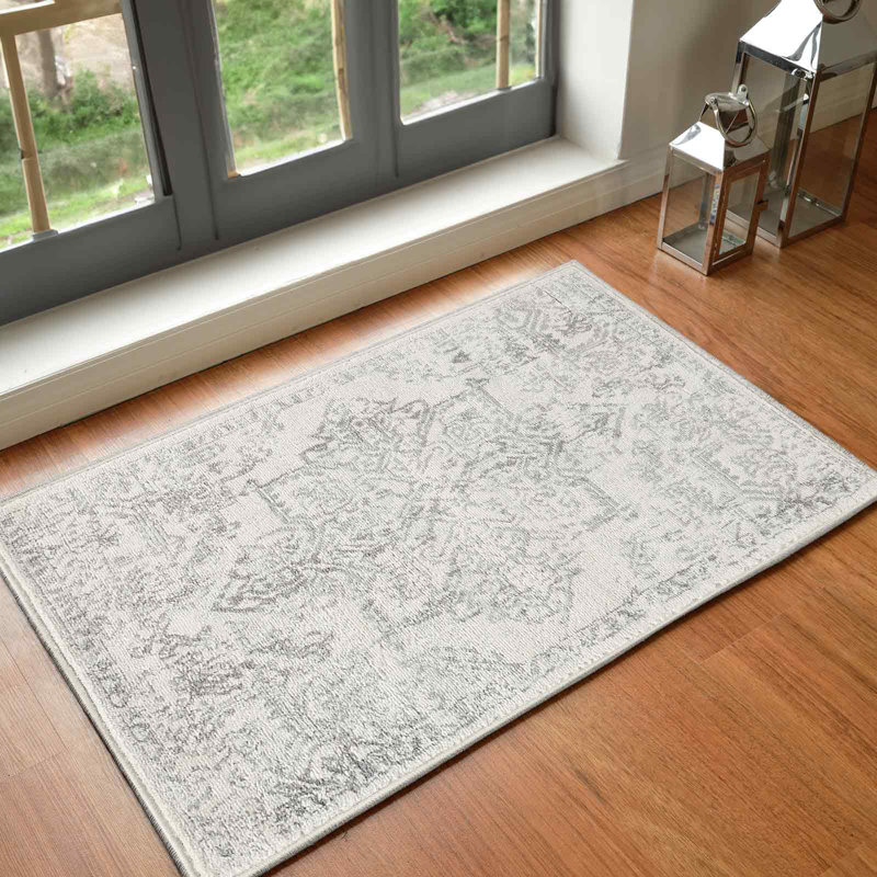 Amelie Grey/Off-White Rug, Rectangle 60 x 90cm
