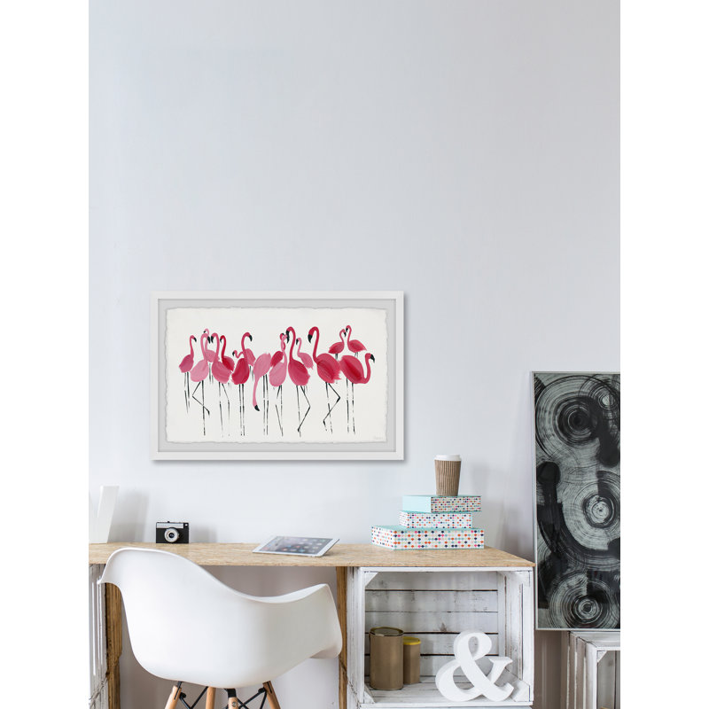 Blushing Flamingos by Parvez Taj - Single Picture Frame Print, 41cm H x 61cm W