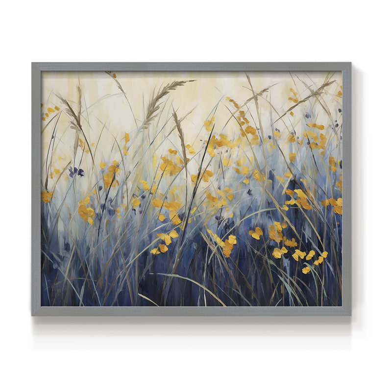 Série florale - CXLVII - Impression encadrée - Restickable, Gris, H 22 po x l 28 po