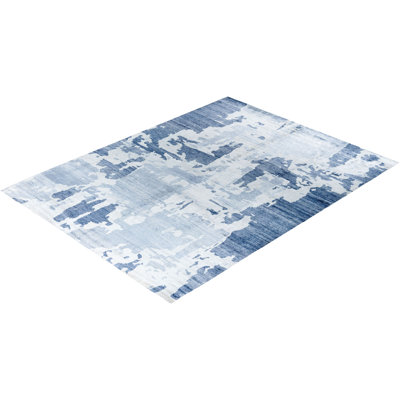 Modern One-of-a-Kind 9' 2" X 12' 0" New Age Silk Area Rug Gray