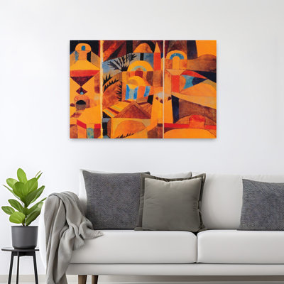 Il Giardino Del Tempio Abstract Contemporary Wall Art Print by Paul Klee - 1 Piece Wrapped Canvas Wall Art
