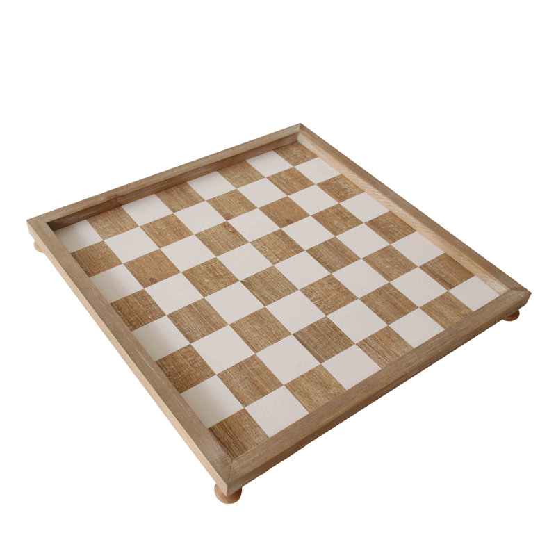 Jeu de dames en bois manufacturé pour 2 joueurs