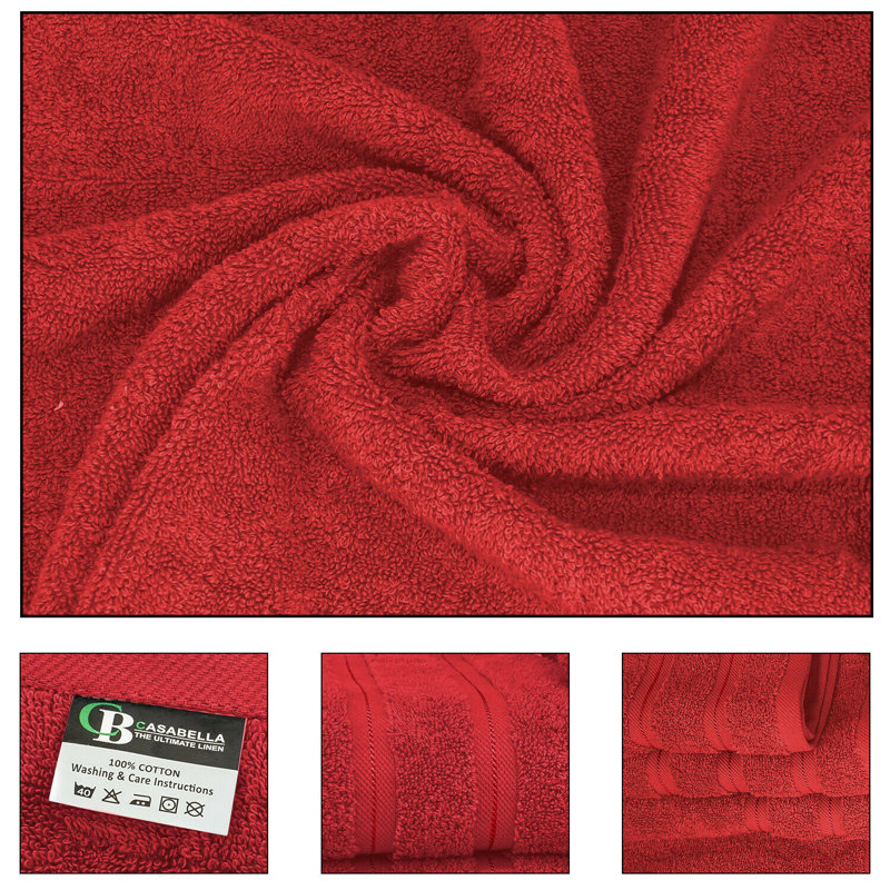 Casabella Luxury Hand Towel, Red