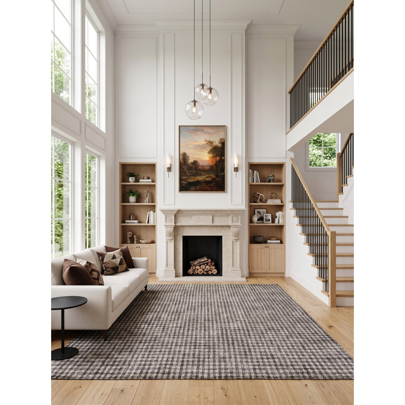 Struttura Rectangle Area Rug in Natural/Black, Rectangle 9' x 12'