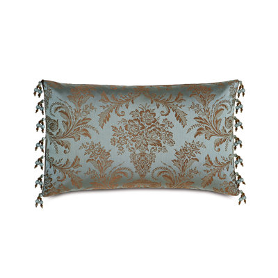 Monet Damask Cotton Throw Pillow