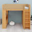Lit mezzanine avec armoire, tiroirs et éclairage d'ambiance pour chambres peu encombrantes-1580277277-1581162437
