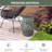 Outsunny 13" X 18" Ceramic Garden Stool With Woven Lattice Design & Glazed Strong Materials Decorative End Table-1248153512