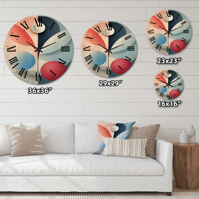 Horloge murale en bois massif Pandich, Très grand