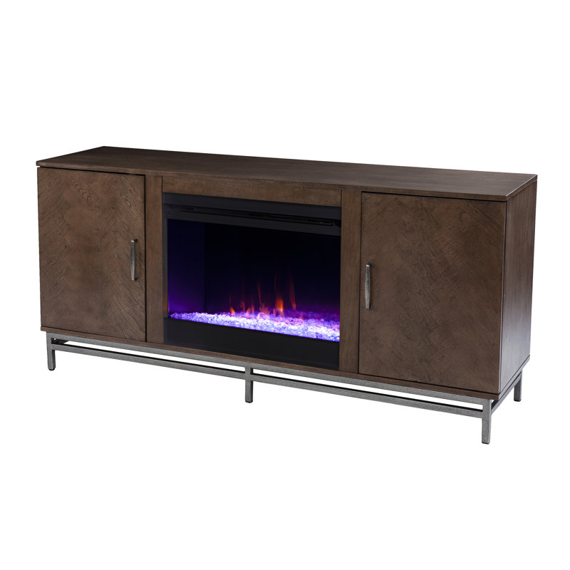 Codd Media Storage Electric Fireplace, 20" H x 23.82" W x 9.65" D
