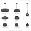 Lustre suspendu noir 5 lumières Albrechtice