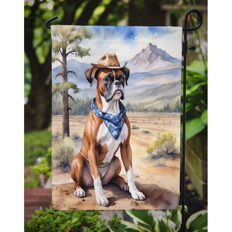 Drapeau Cowboy Welcome Garden, Boxer bleu
