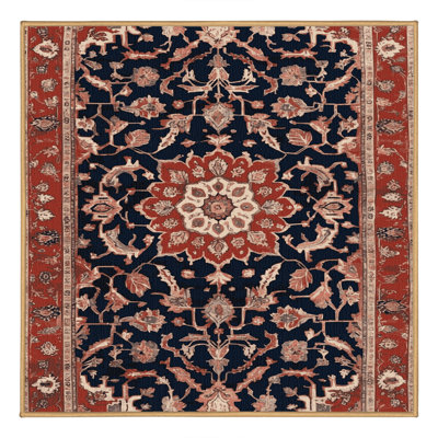 Machine Washable Persian Brown Area Rug