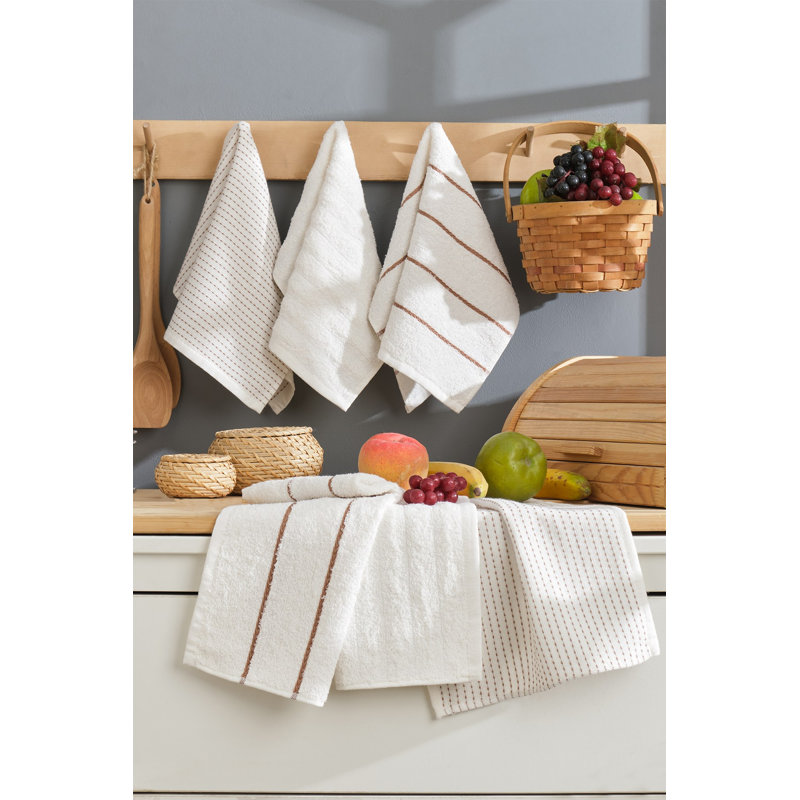 Luxury Wash Towel Set (6 Pieces), Cream Color, 11.8 x 19.7 inches | 100% Cotton, Machine Washable, Low Temp Iron | Soft, Absorbent & Durable Towels for Home, Spa & Gym - Perfect for Everyday Use