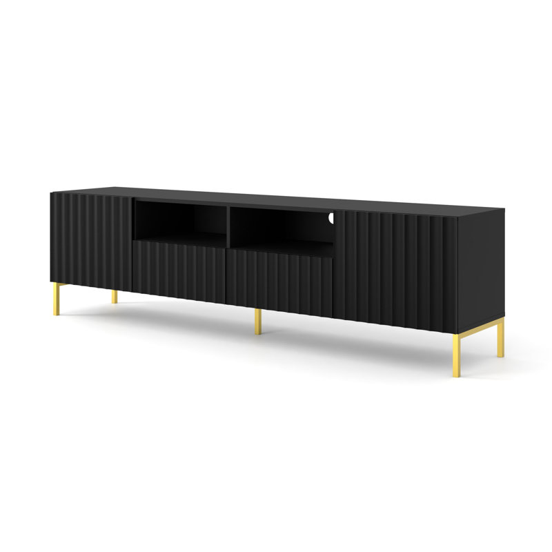 Patriki TV Stand for TVs up to 88", Black