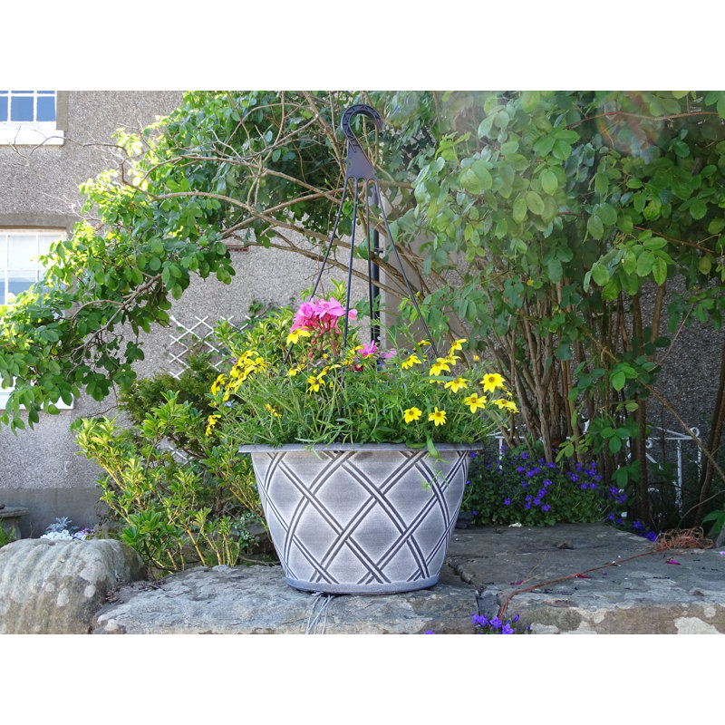 Bechtel Hanging Planter, Brown;White