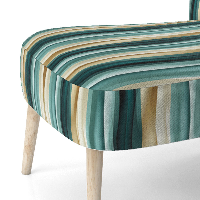 Serene Stripes - Chaise d'appoint rembourrée à rayures et motifs